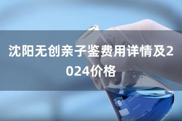 沈阳无创亲子鉴费用详情及2024价格