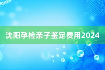 沈阳孕检亲子鉴定费用2024